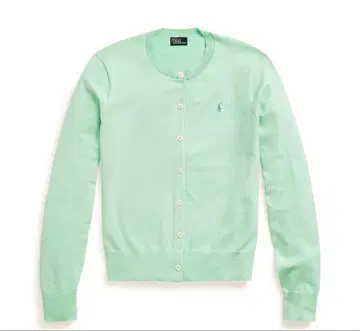 폴로 랄프로렌 민트 그린 코튼 가디건