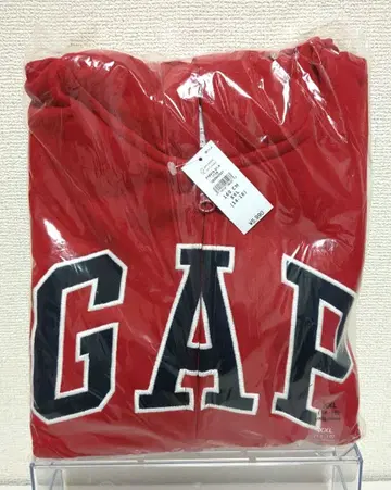 GAP 로고 집업 후드티 빨간색 160cm xxl
