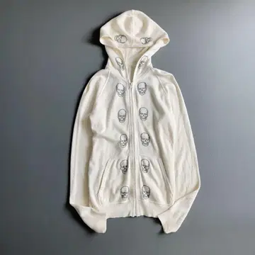 루시앙페라피네 비쥬 스컬 후드티 캐시미어 지퍼 큐빅