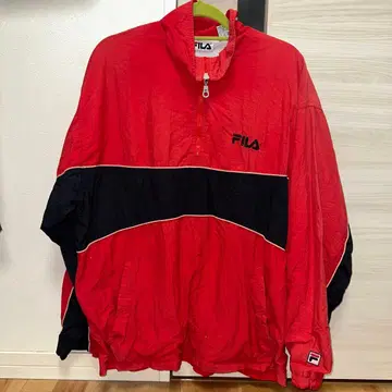 FILA 나일론 자켓 빨간색/블랙