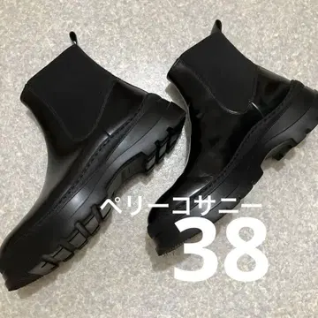 SUNNY PELLICO 블랙 사이드 고어 부츠 38