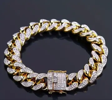 골드 체인 팔찌 다이아몬드풍