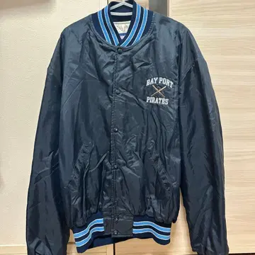 BAY PORT 바시티 자켓 네이비