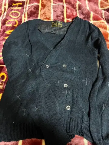 [ 새상품급 ] h.NAOTO blood 블랙 면 가디건