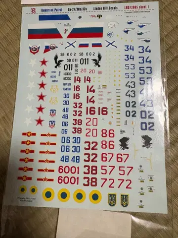 린덴힐 1/72 데칼 수호이 27 시리즈용 플랭커 패트롤