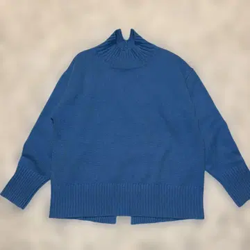 노리즈 하이넥 니트 스웨터 블루