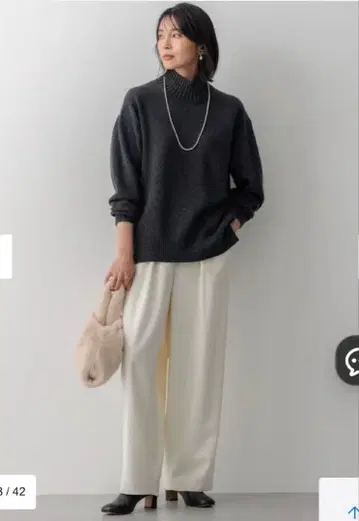 23구 캐시미어 블렌드 하이넥 니트