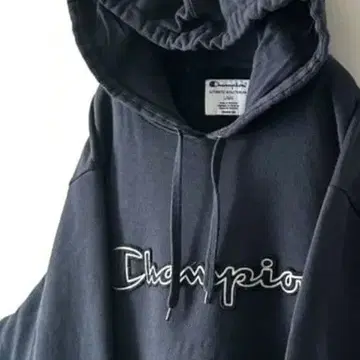 챔피온 로고 자수 맨투맨 후드티 L 네이비 네이비 컬러 구제 의류 올드