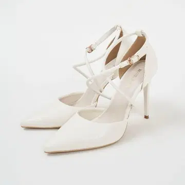 ROYAL PARTY 화이트 스트랩 하이힐