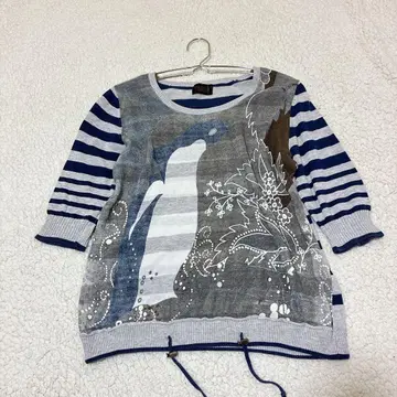 [TRUNK] 펭귄 패턴 티셔츠(38) 코튼 100% 아트 프린트