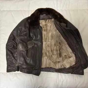 로데오 드라이브 양가죽 x 폴라로이드 라무 큐프라 G-1 자켓 빈티지