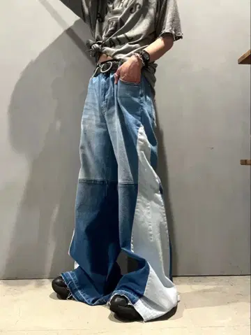 재구축 리메이크 플레어 데님 팬츠 벨보텀