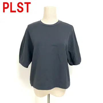 A6368 플라스테 반팔 상의 면 돌먼 슬리브 차콜 그레이 S