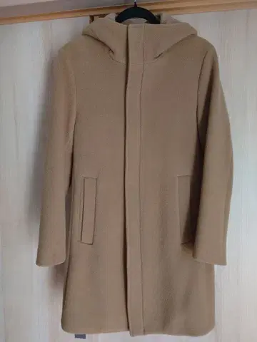 EDIFICE 에디피스 후드 부착 울 코트 베이지