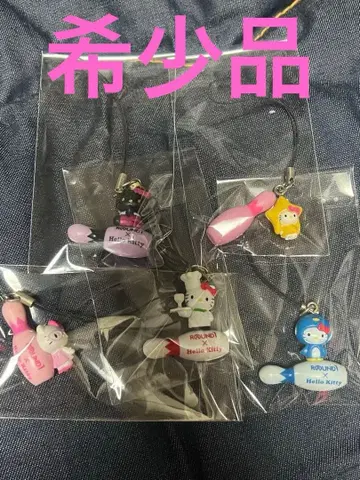 미사용 산리오 헬로키티 피규어 스트랩 참 라운드 원 5종류