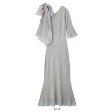 snidel 숄더 리본 아지메 니트 원피스