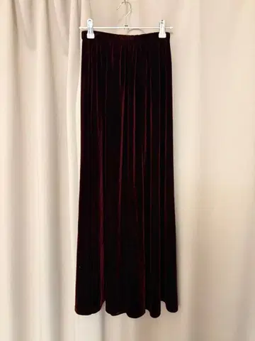 vintage 벨벳 롱 스커트