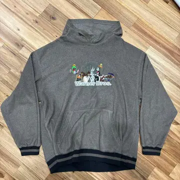 구제 의류 Warner Bros 플리스 후드티 XL