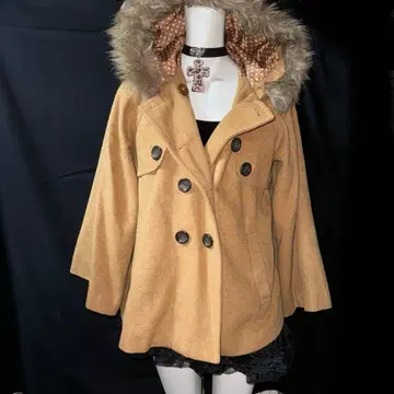 헤이세이 갸루 Y2K 그런지 페어리 모리걸 판초 퍼