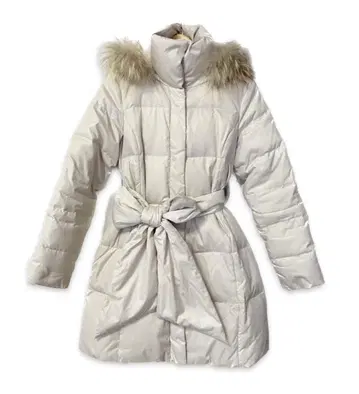 다운 자켓 후드, 퍼, 리본