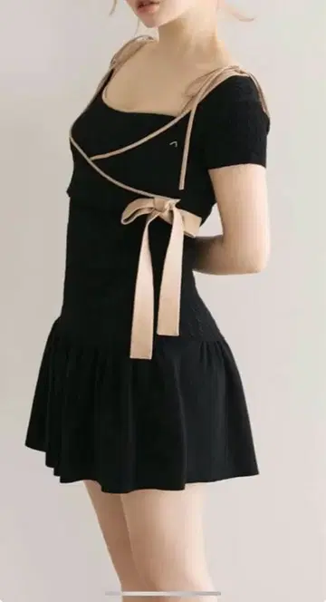 andmary Miranda 세트 미니 드레스 블랙 정품