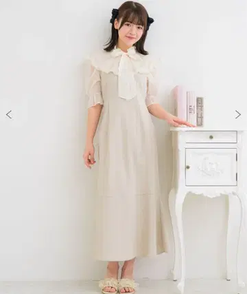 프릴 칼라 보타이 op