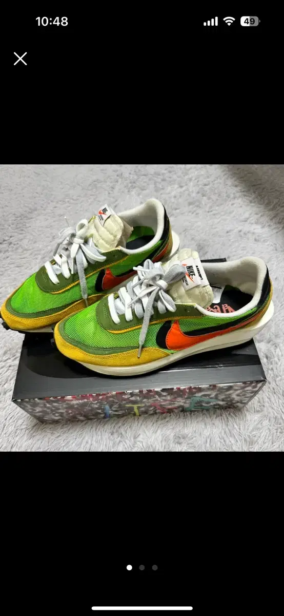 나이키x사카이 LD와플 그린 멀티컬러 275