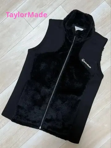 테일러메이드 골프 플리스 보아 베스트 여성용 골프웨어 블랙 L