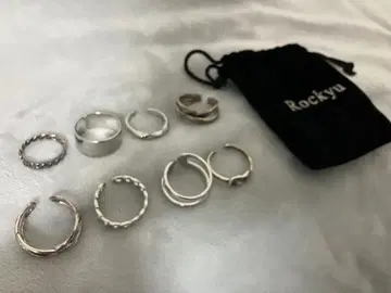 Rockyu 반지 8개 세트