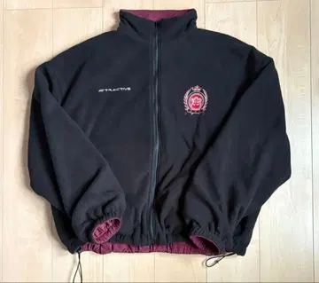 MSG 나일론 자켓 플리스 블랙 와인 레드 리버서블