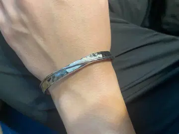 ete 실버 925 뱅글 블레스 팔찌 물결 뱅글