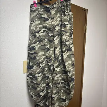 카모플라쥬 카고 팬츠 코튼 혼방