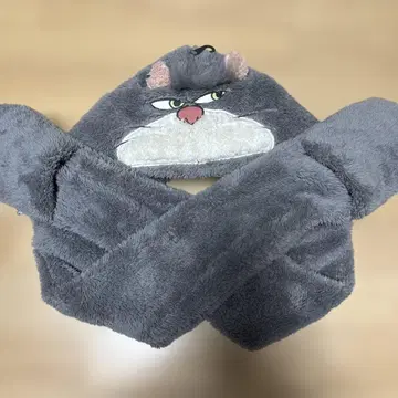 새상품 루시퍼 후드 부착 머플러 디즈니