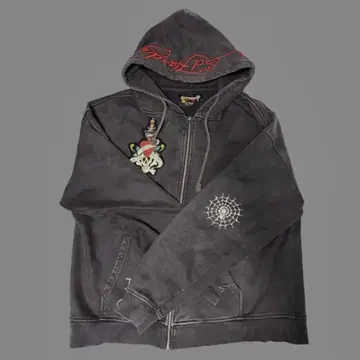 unknown edhardy 콜라보 지퍼 후드티