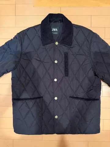 ZARA 퀼팅 자켓 블랙 남성용 M 사이즈