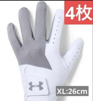4개 UA 메달 골프 장갑 언더아머 왼쪽 스틸 25-26