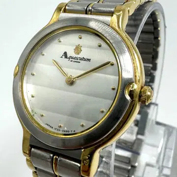[ 작동/고품질 ] Aquascutum 손목시계 쿼츠 콤비 여성용