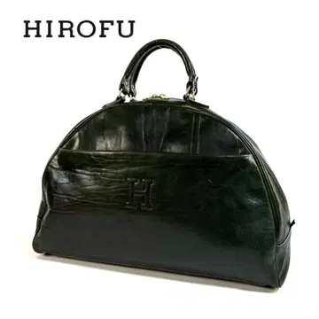 [레어템] HIROFU 대용량 보스턴 백 H 로고 그린 이탈리아제