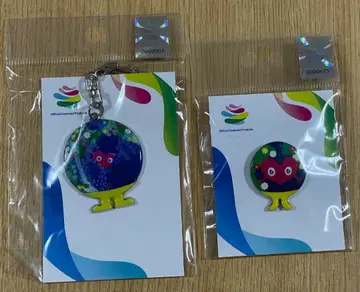 둥근둥근 키링 핀 배지 요코하마 꽃박람회 EXPO OKK/502