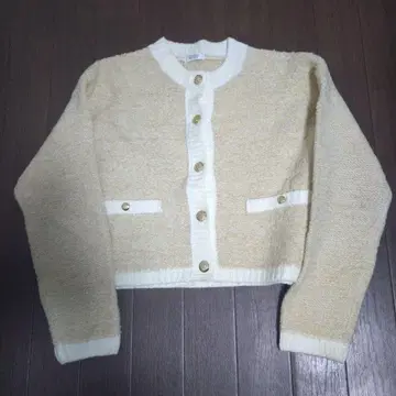 123 LOWRYS FARM 크림색 가디건 F 사이즈