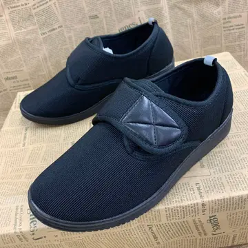 새상품 남성용 24.5cm 경량 벨크로 테이프 재활 신발 블랙 1354