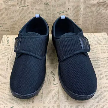 새상품 남성용 25.0cm 경량 벨크로 테이프 재활 신발 블랙 1354