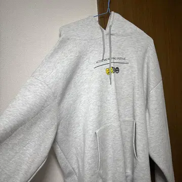 STMD 그레이 후드 부착 후드티