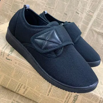 새상품 남성용 25.5cm 경량 벨크로 테이프 재활 신발 블랙 1354