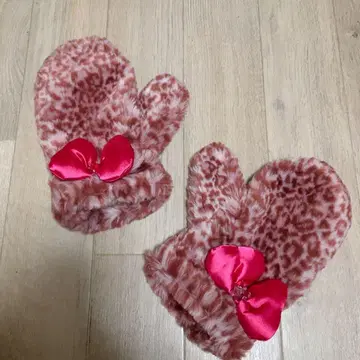 디즈니 리조트 미니 레오파드 무늬 장갑