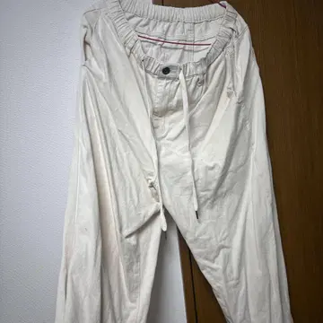 아이보리 허리밴딩 팬츠