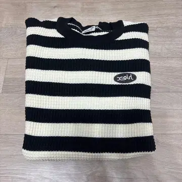 X-girl STRIPE KNIT TOP