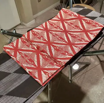 크레이프 원단 개방형 나고야 오비 맞이학 문양 염색