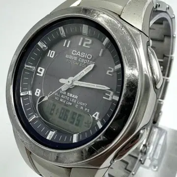 [ 가동 ] CASIO 손목시계 웨이브셉터 블랙 다이얼 남성용
