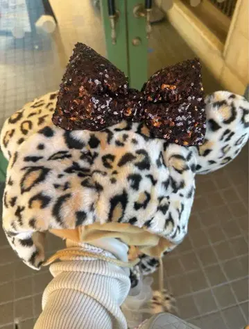 디즈니 팬캡 레오파드 무늬 미니 택 포함